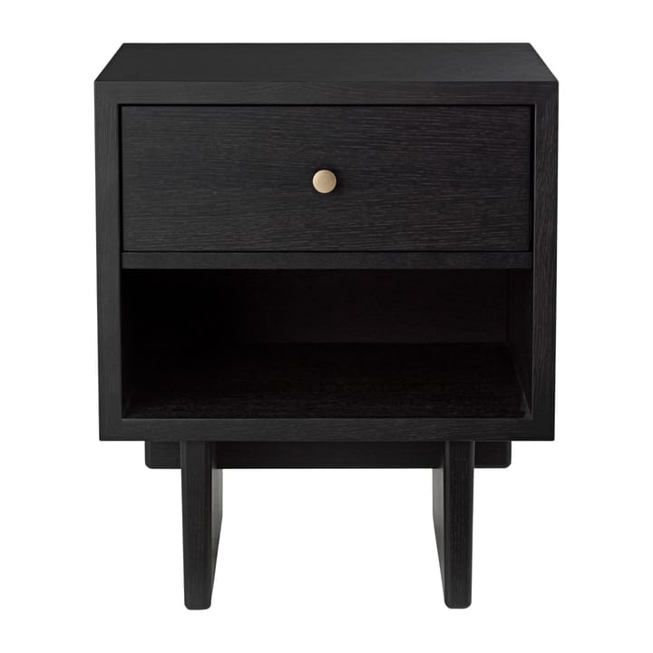 Private side table 40x50 cm - Brown-black stained oak - Gubi