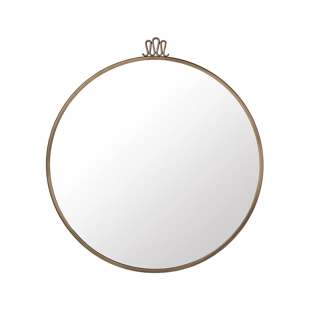 GUBI Randaccio Mirror Antique brass, large | Scandinavian Design | Wall mirrors | Gold-coloured
