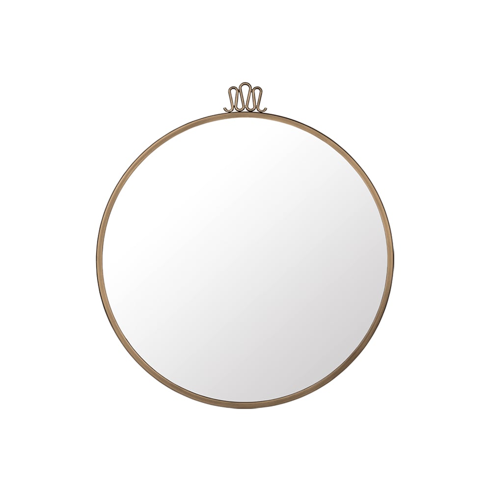 GUBI Randaccio Mirror Antique brass, medium | Scandinavian Design | Wall mirrors | Gold-coloured