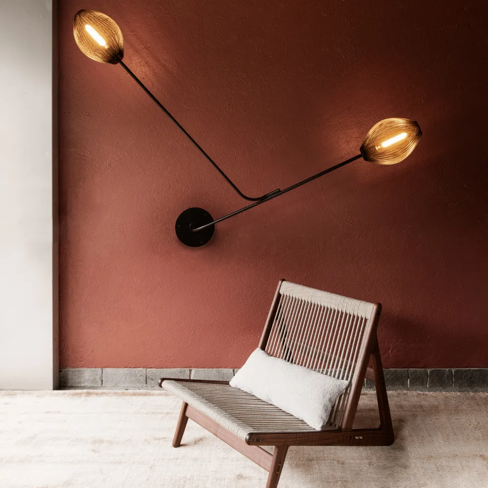 Satellite wall lamp, Soft black-semi matte GUBI