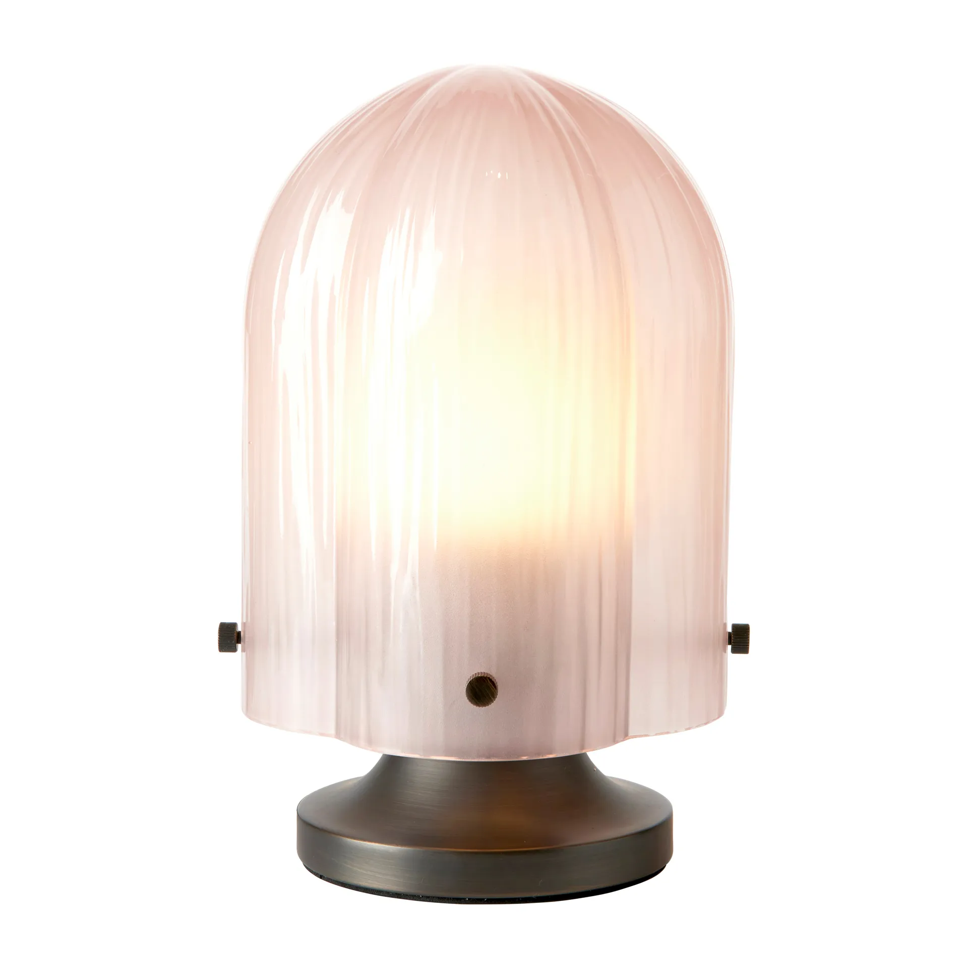 Seine table lamp Ø17.2x26.2 cm, Brass-coral GUBI