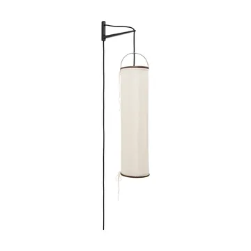 Silk Lantern wall lamp - Natural white silk-semi matt black - GUBI