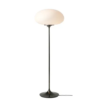 Stemlite floor lamp - Black chrome-opal glass, 110 cm - GUBI