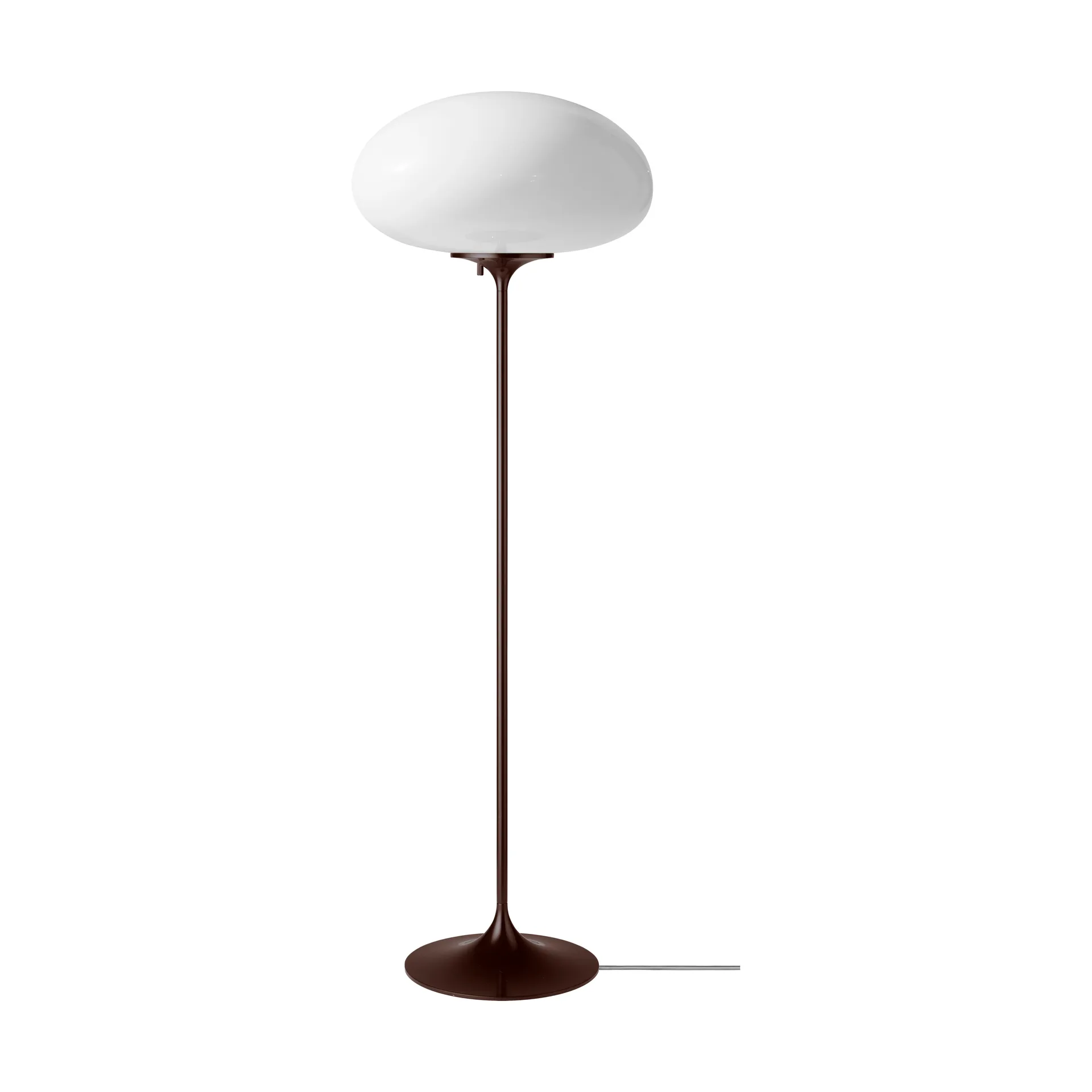 Stemlite floor lamp, Black red opal glass, 110 cm GUBI