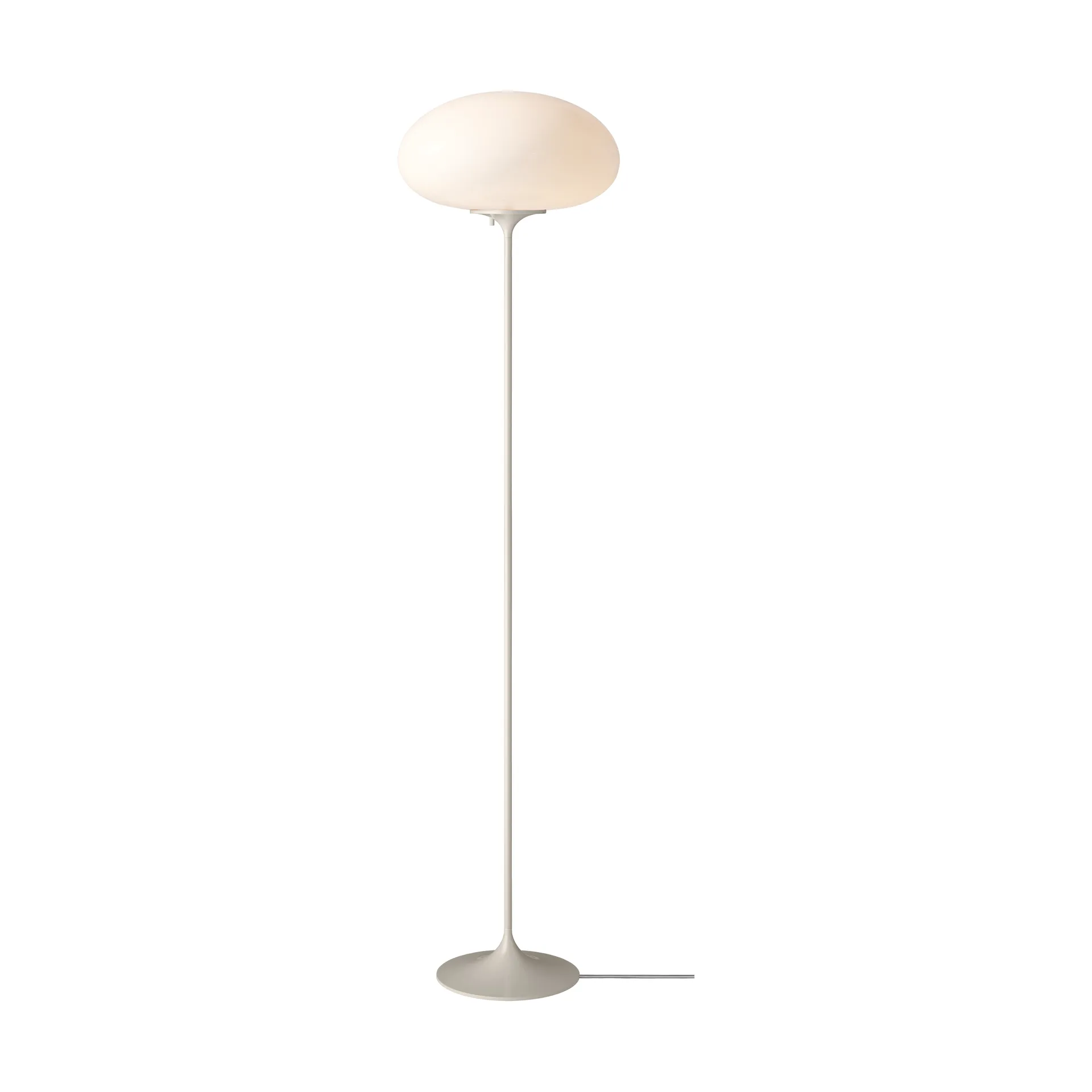 Stemlite floor lamp, Pebble grey-opal glass, 150 cm GUBI