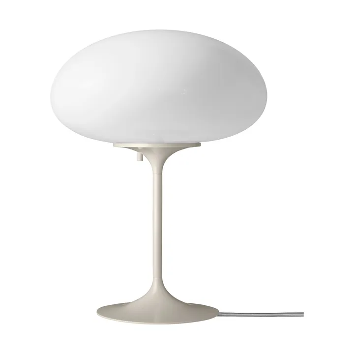 Stemlite Table lamp - Pebble grey-opal glass, 42 cm - GUBI