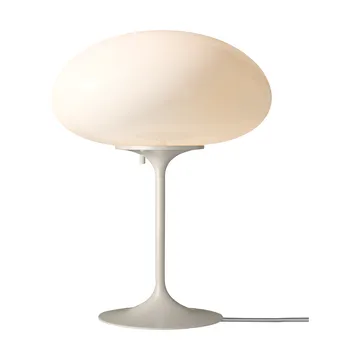 Stemlite Table lamp - Pebble grey-opal glass, 42 cm - GUBI