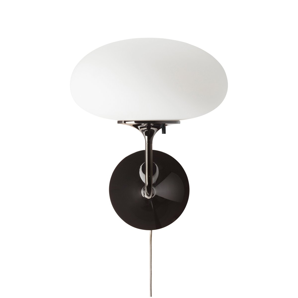 GUBI Stemlite wall lamp Black chrome-frosted glass | Scandinavian Design | Wall lights | White