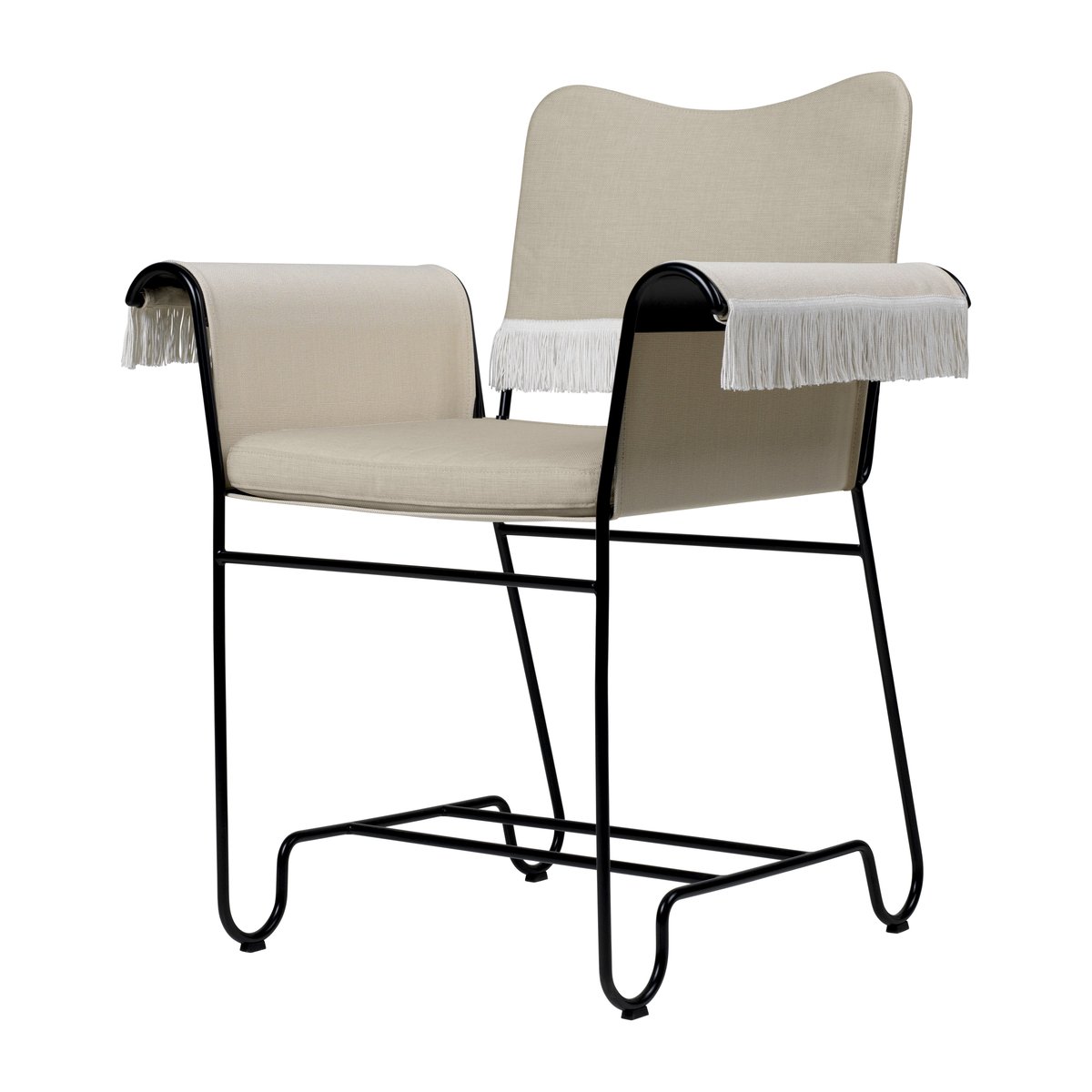 GUBI Tropique chair with fringe Black-Leslie 12 | Scandinavian Design | Garden chairs | Black