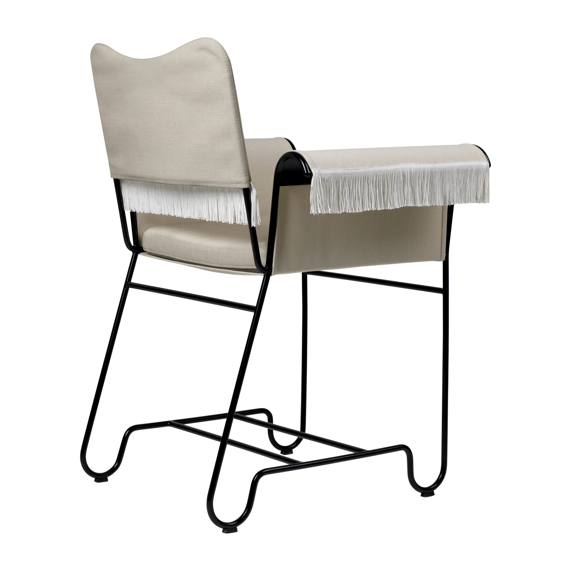Tropique chair with fringe, Black-Leslie 12 GUBI