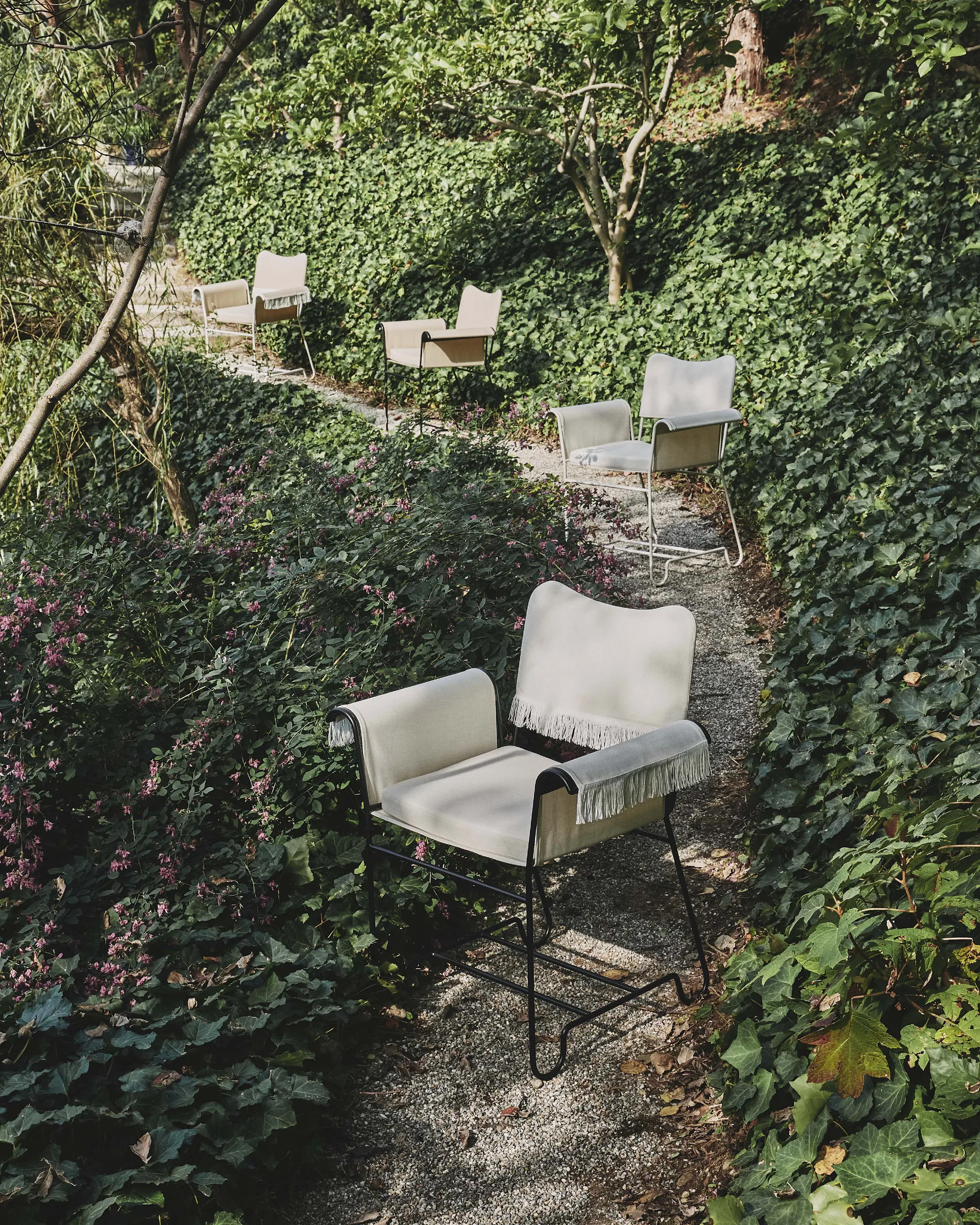 Tropique chair with fringe, Black-Leslie 12 GUBI