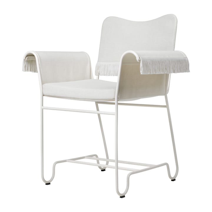 Tropique chair with fringe - White semi matt-Leslie 06 - GUBI