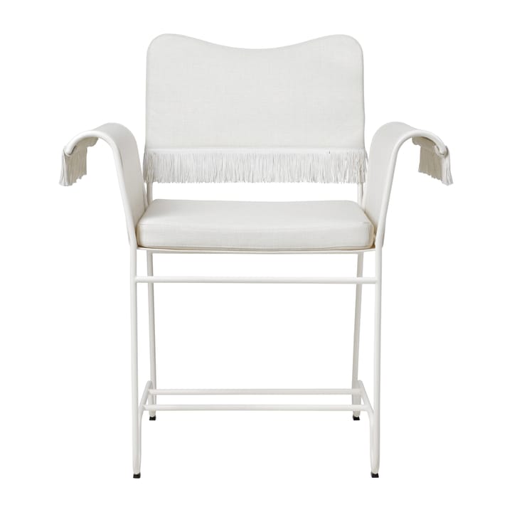 Tropique chair with fringe - White semi matt-Leslie 06 - GUBI