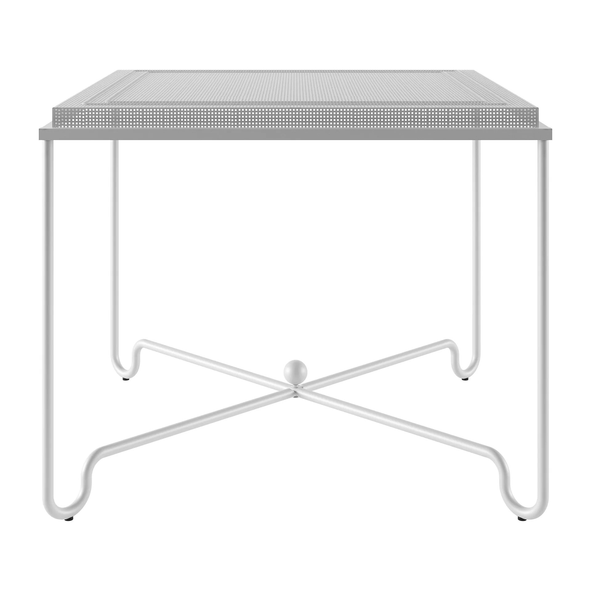 Tropique table 90x90x75 cm, Classic white semi matt GUBI