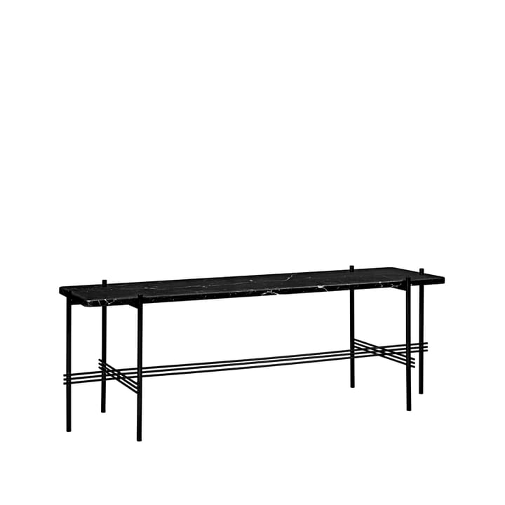 TS Console 1 console table - Marble black, black lacquered stand - GUBI