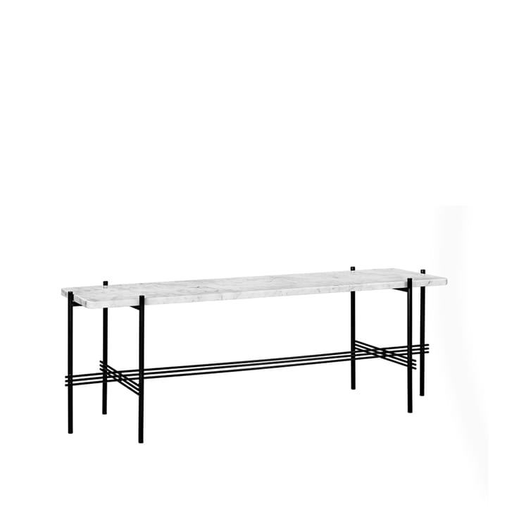 TS Console 1 console table - Marble white, black lacquered stand - GUBI