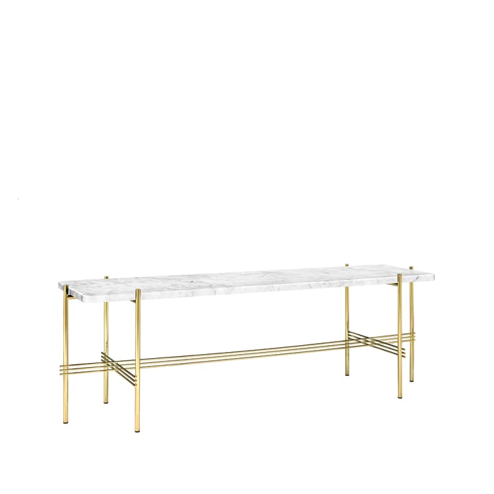 TS Console 1 console table - Marble white, brass legs - GUBI