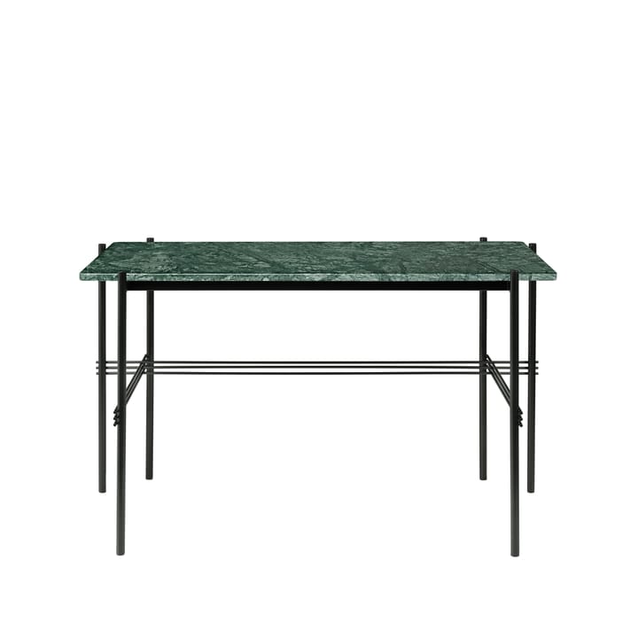 TS Desk - Green marble-black lacquered steel - GUBI