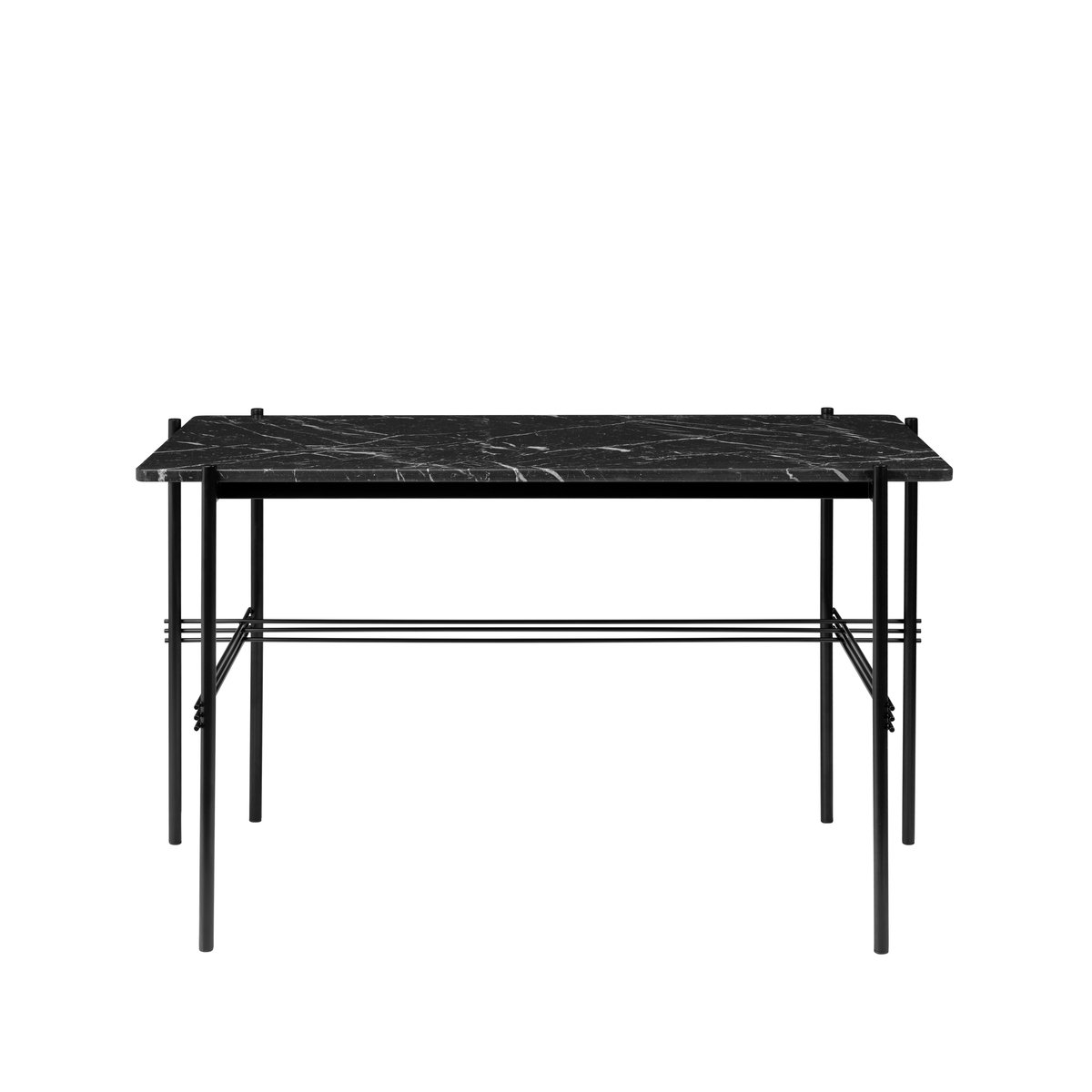 GUBI TS Desk Marble black, black lacquered steel | Scandinavian Design | Desks | Black