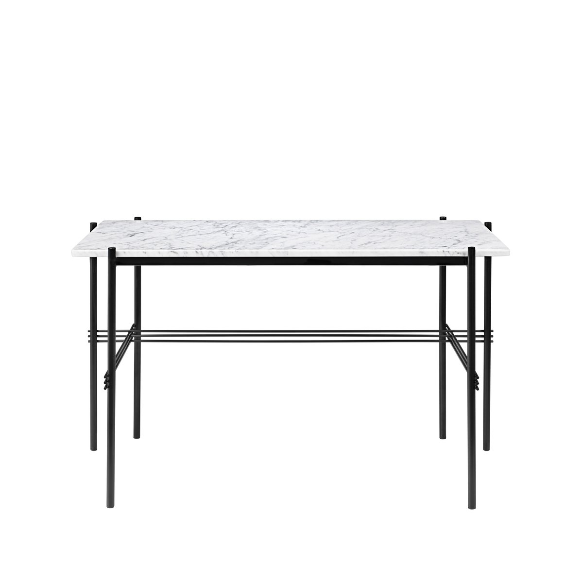 GUBI TS Desk Marble white, black lacquered steel | Scandinavian Design | Desks | White