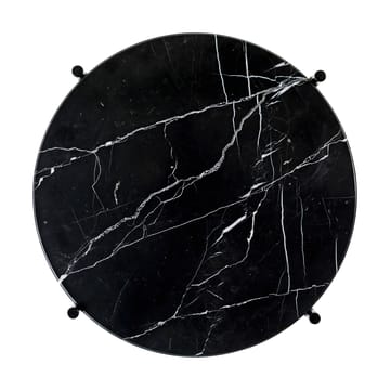 TS side table polished steel Ø40 - Black marquina marble - GUBI