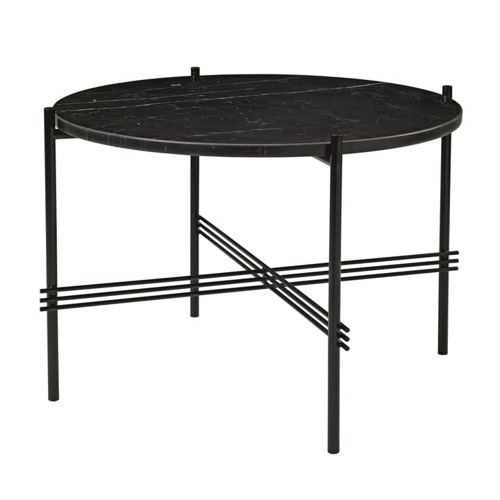 Ts sofa table black legs O 55 Cm - Black marble - GUBI