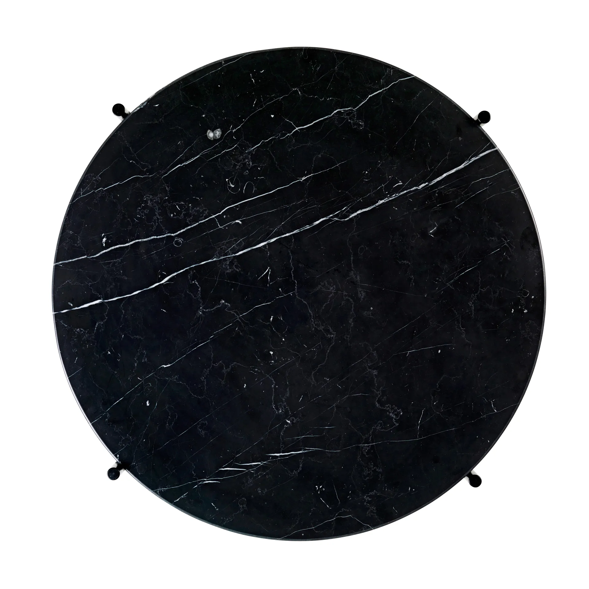 Ts sofa table black legs O 55 Cm, Black marble GUBI