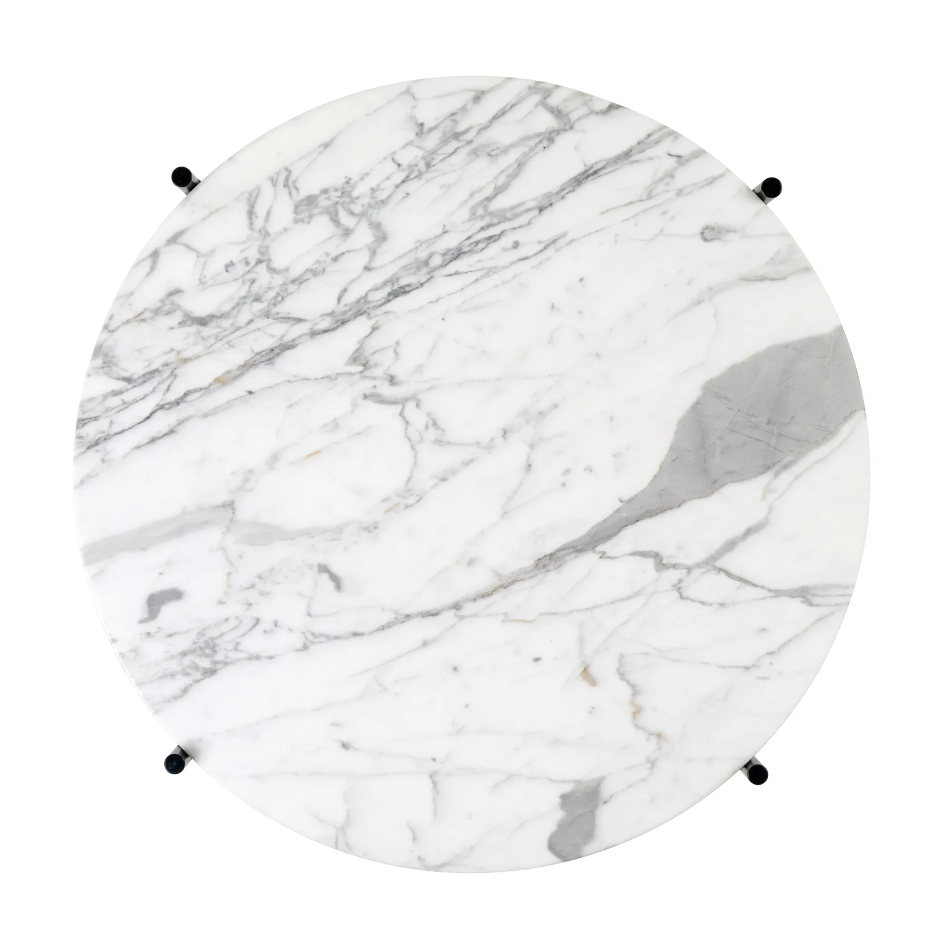 Ts sofa table black legs O 55 Cm, White marble GUBI