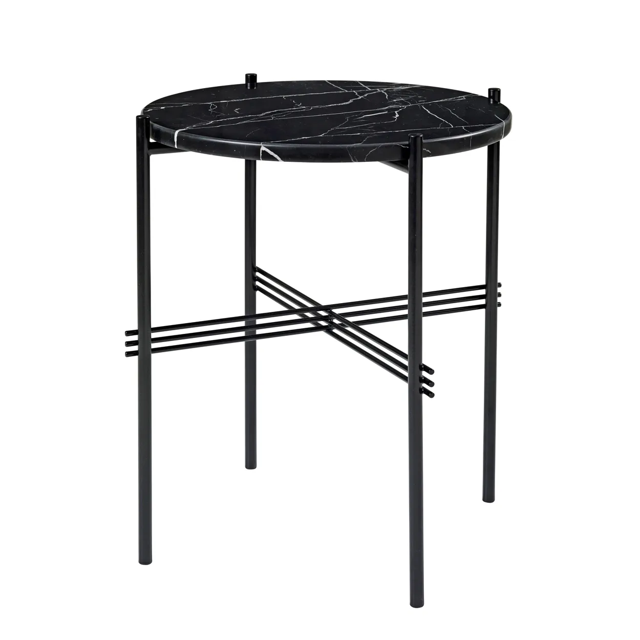 GUBI Ts table black legs O 40 Cm black marble | Scandinavian Design | Side tables | Black