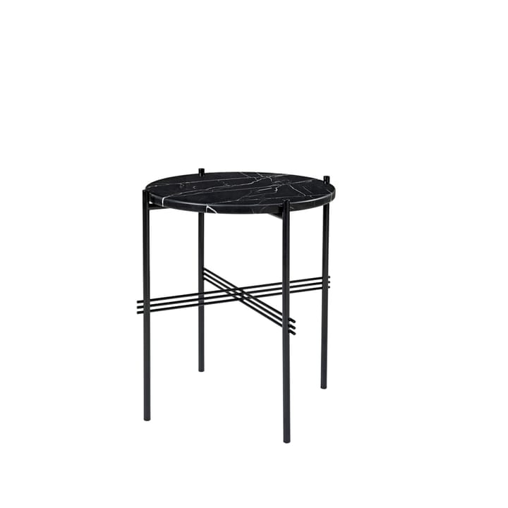 Ts table black legs O 40 Cm - black marble - Gubi