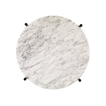 Ts table black legs O 40 Cm - white marble - GUBI