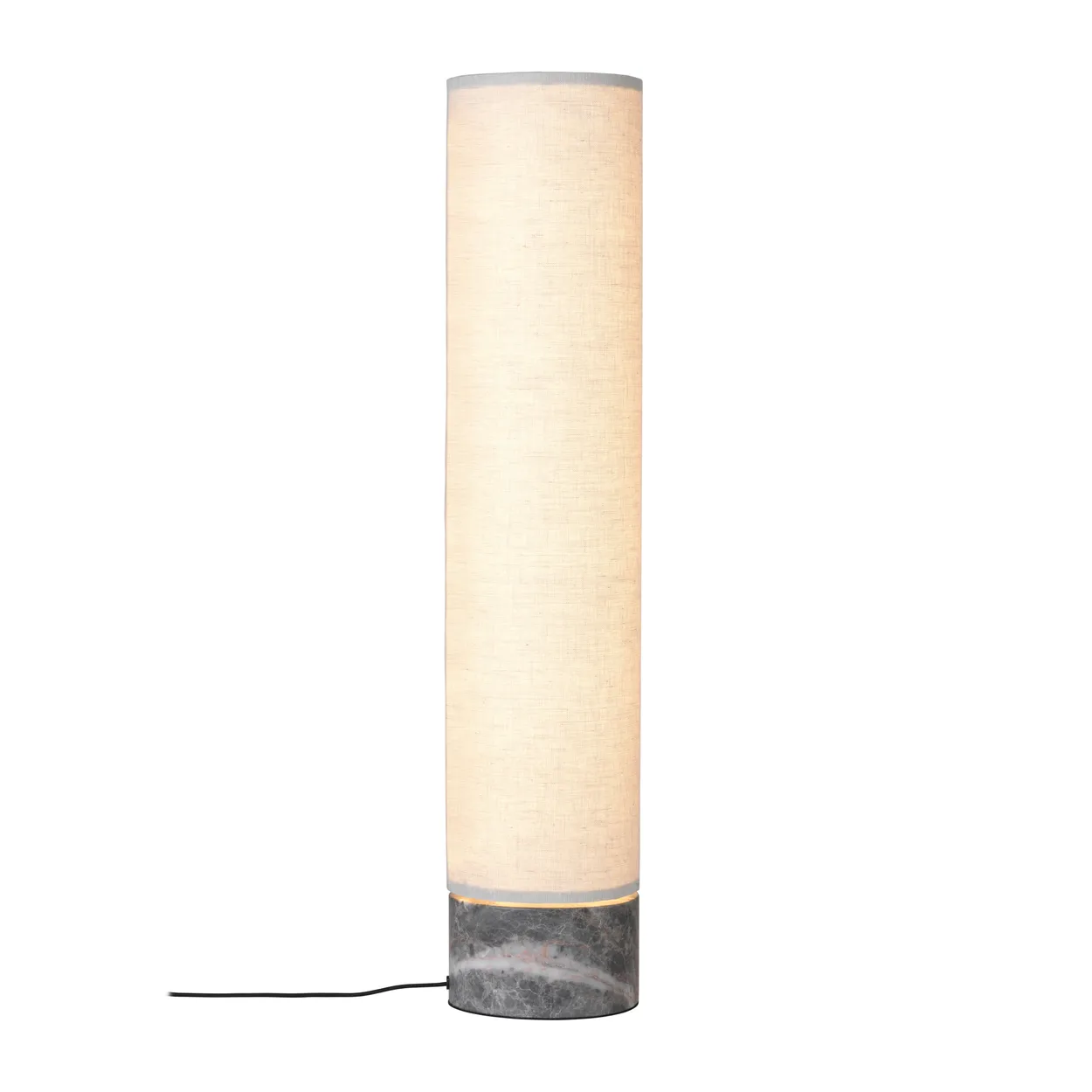 GUBI Unbound floor lamp 80 cm Canvase-grey marble | Scandinavian Design | Floor lamps | White
