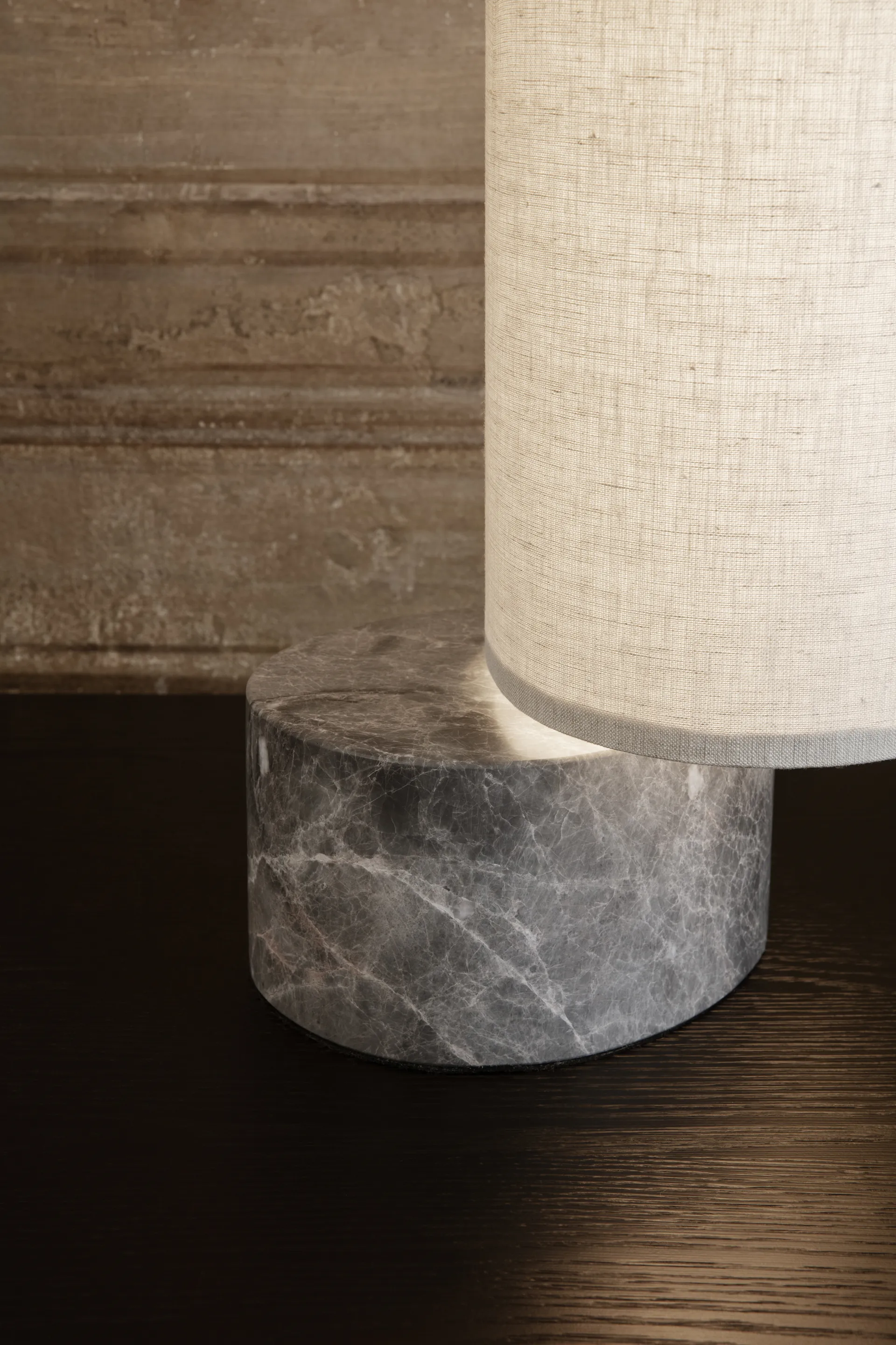 Unbound table lamp, Canvase-grey marble GUBI