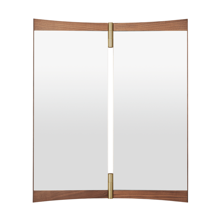 Vanity mirror 2 - Walnut-brass - GUBI