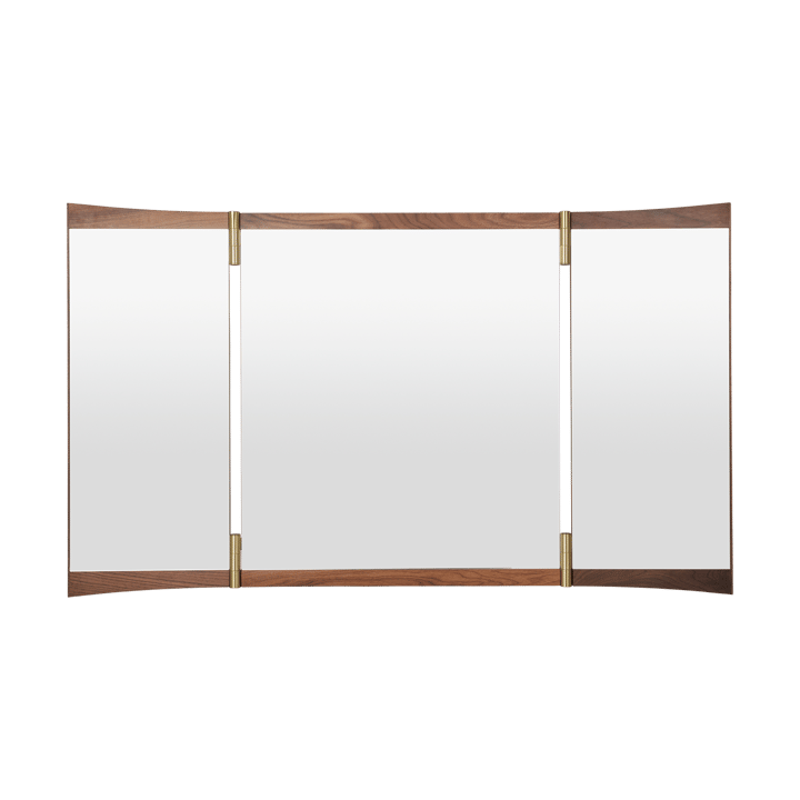 Vanity mirror 3 - Walnut-brass - GUBI