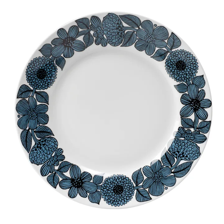 Blå Aster plate - Ø 28 cm - Gustafsbergs Porslinsfabrik