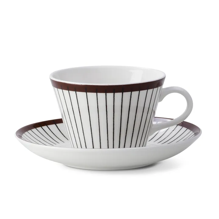 Ribb coffee set - coffee cup + saucer - Gustafsbergs Porslinsfabrik