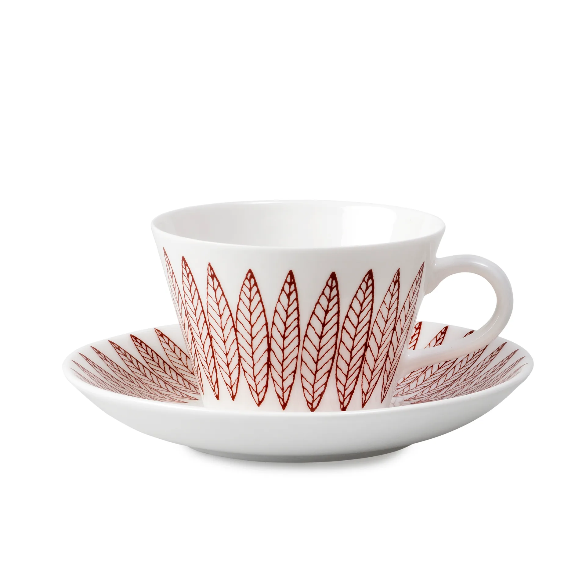 Röd Salix coffee set, cone, coffee cup + saucer Gustafsbergs Porslinsfabrik