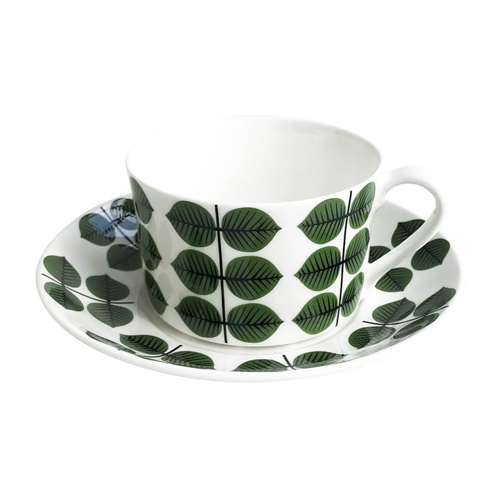 Berså teacup with saucer 35 cl - Green - Gustavsbergs Porslinsfabrik