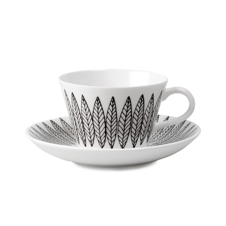 Black Salix coffee set, cone - coffee cup + saucer - Gustavsbergs Porslinsfabrik