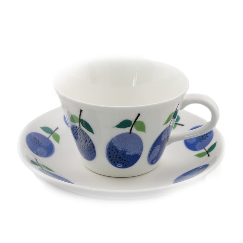 Gustavsbergs Porslinsfabrik Prunus coffee cup with saucer 15 cl