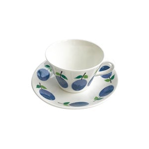 Gustavsbergs Porslinsfabrik Prunus teacup with saucer Ø15,3 cm 25 cl