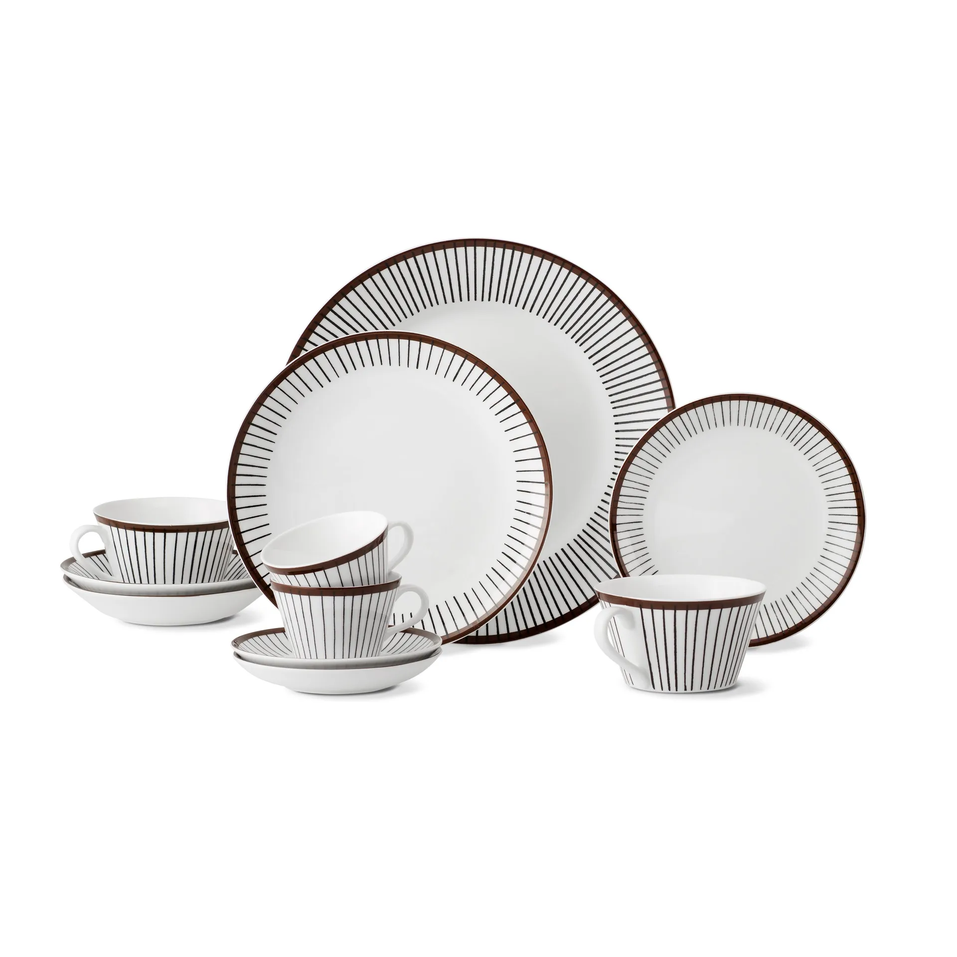 Ribb tea set, tea cup + saucer Gustavsbergs Porslinsfabrik