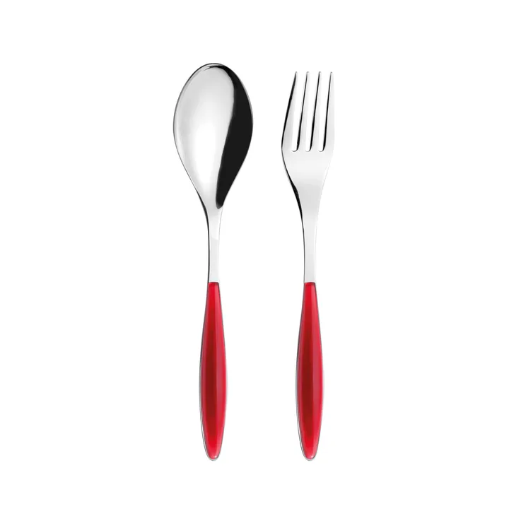 Feeling serving utensils - Clear red, 2 pieces - Guzzini