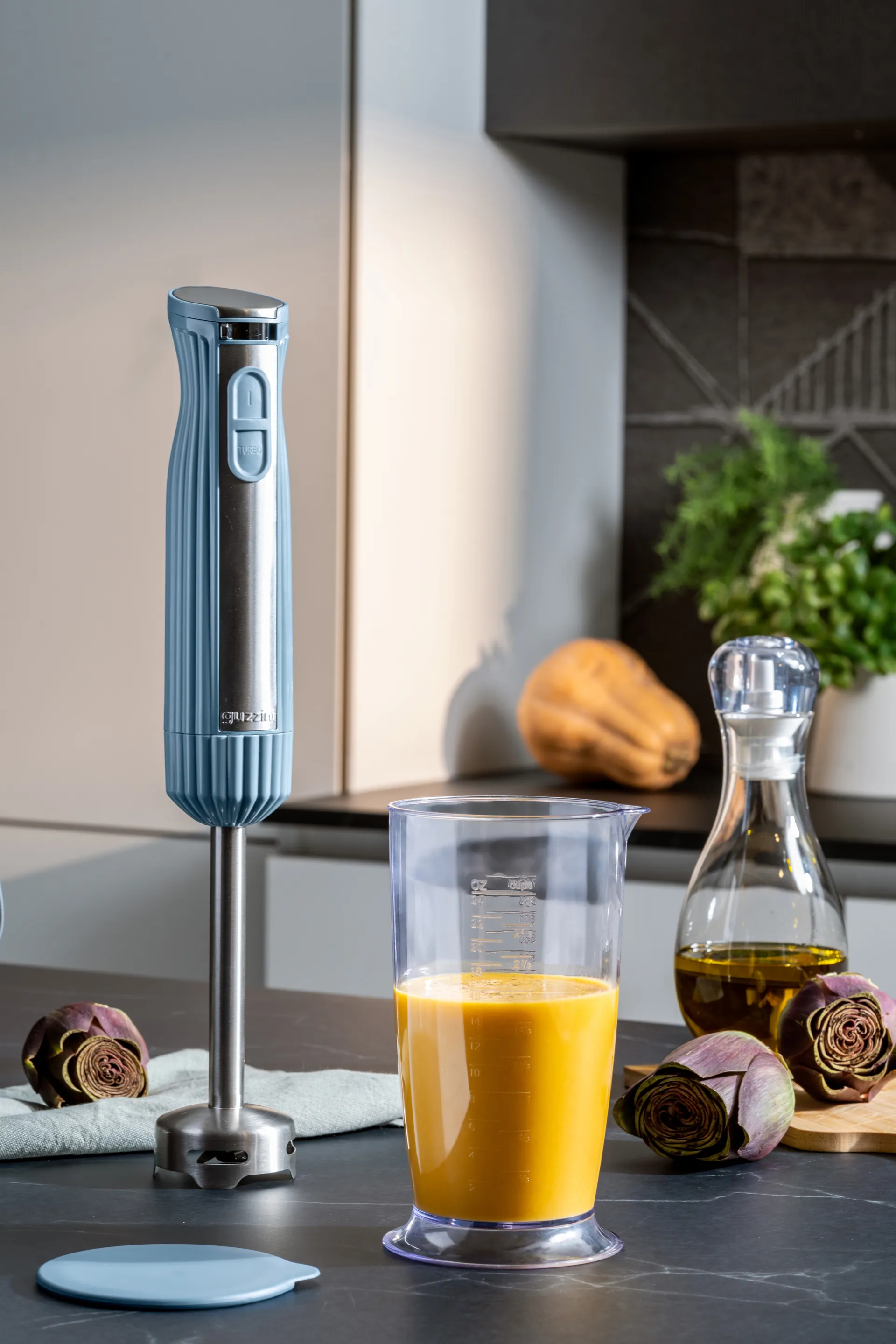 Sous chef hand blender, Navy blue, 2 pieces Guzzini