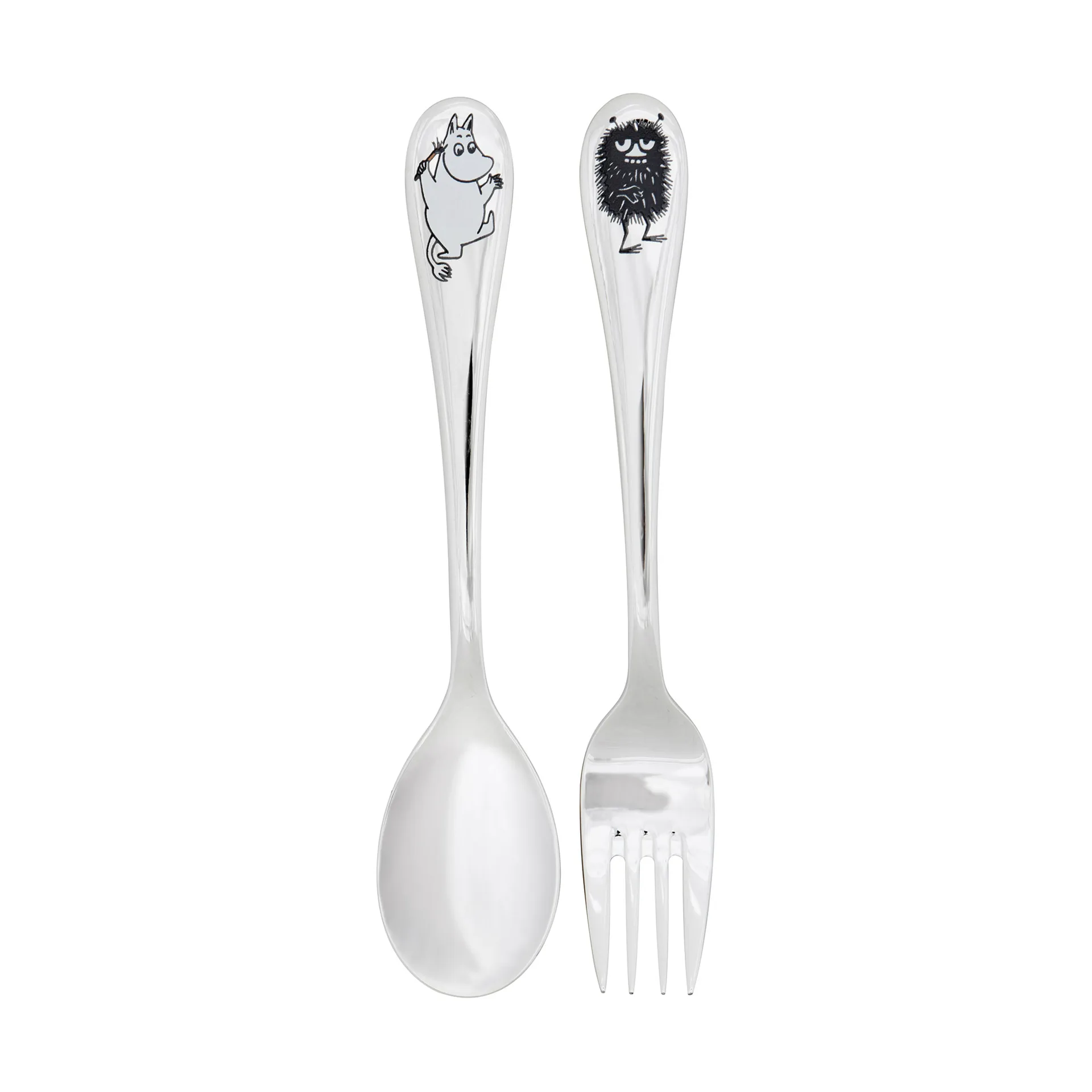 Moomin cutlery childrens set 2-pack, Mumintrollet & stinky Hackman