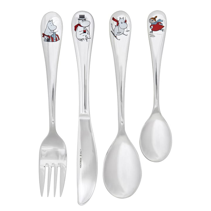 Moomin cutlery childrens set 4-pack - winter - Hackman