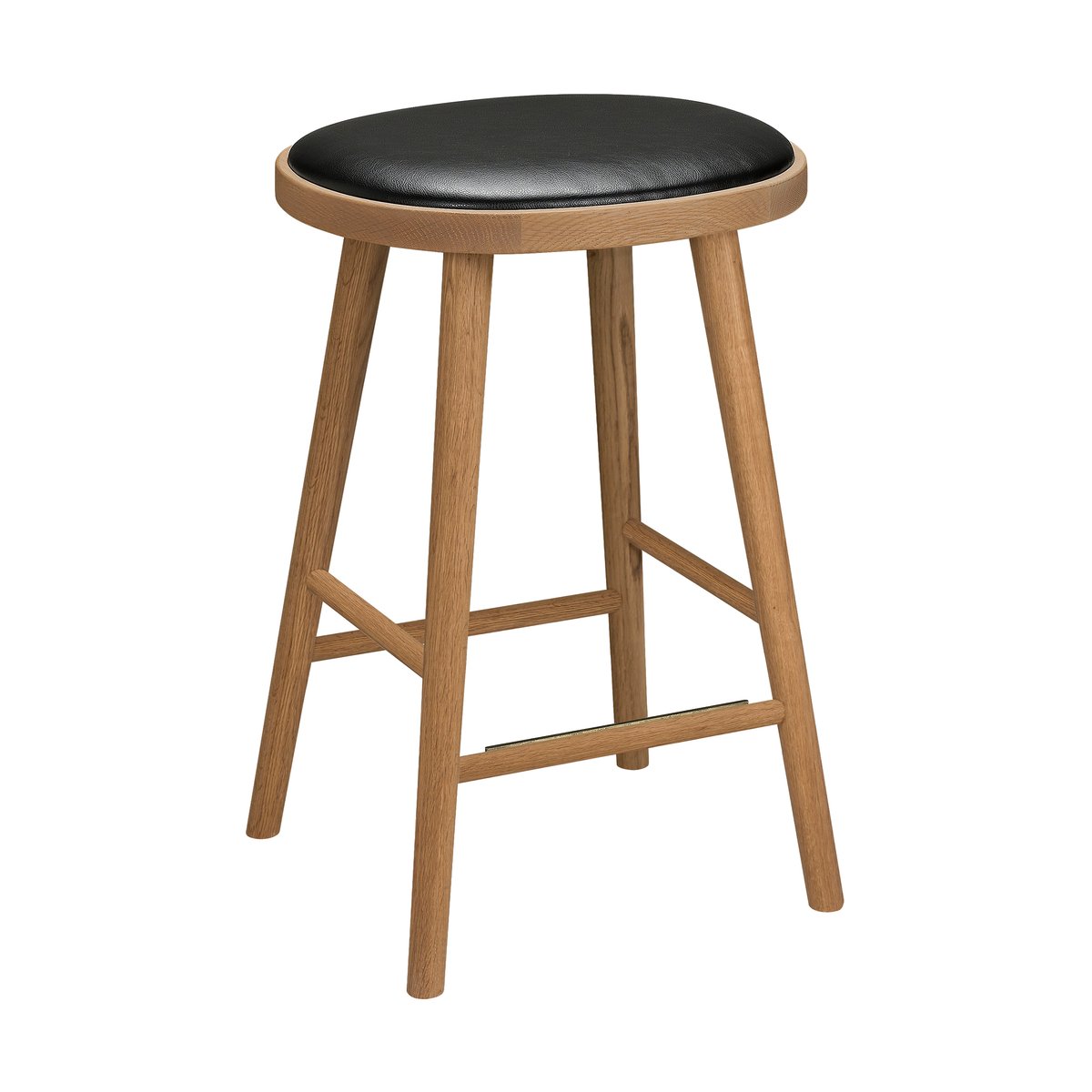 Hans K Colibri bar stool 63 cm Oiled oak-black pad | Scandinavian Design | Bar stools | Brown