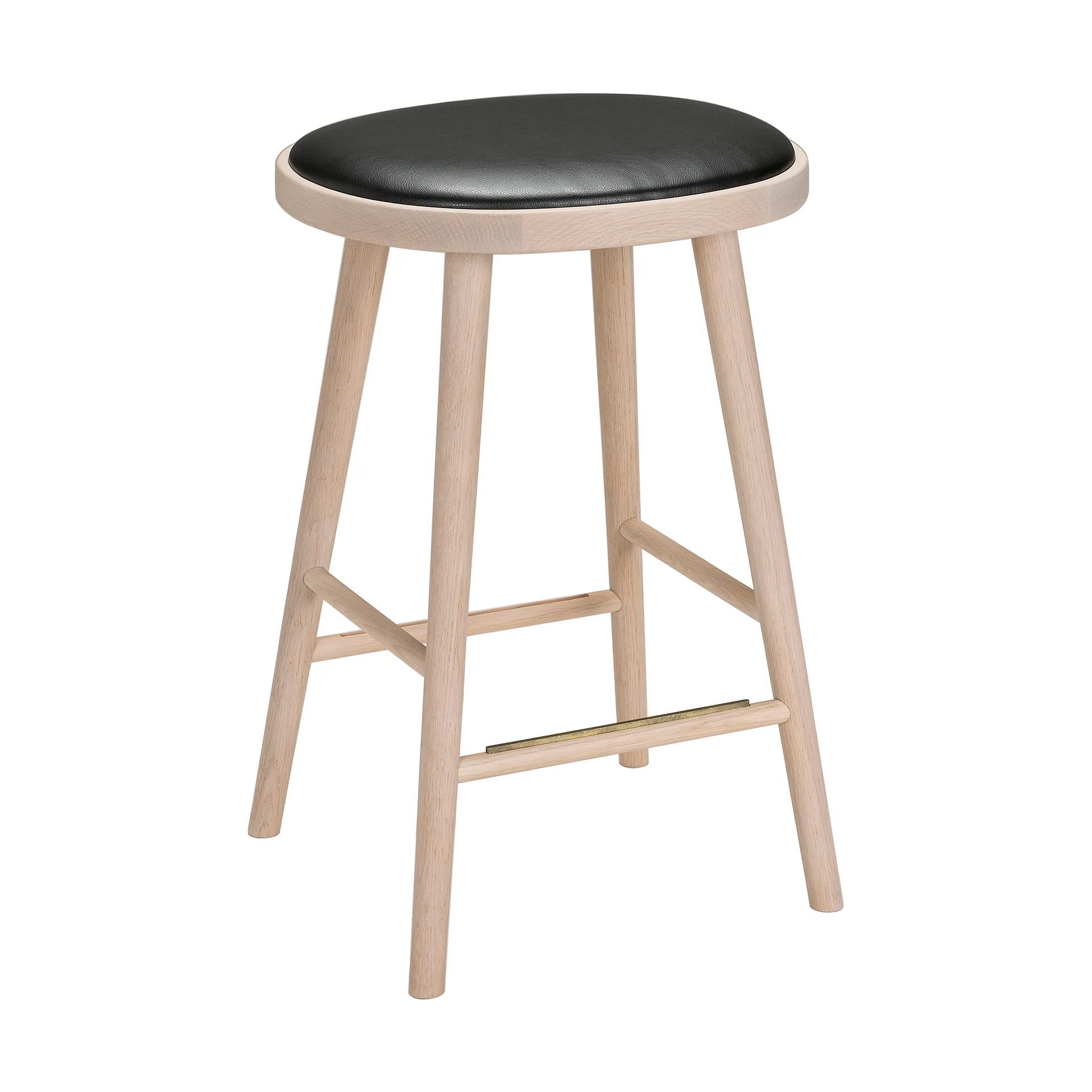 Colibri bar stool 63 cm, Stained blonde oak-black pad Hans K