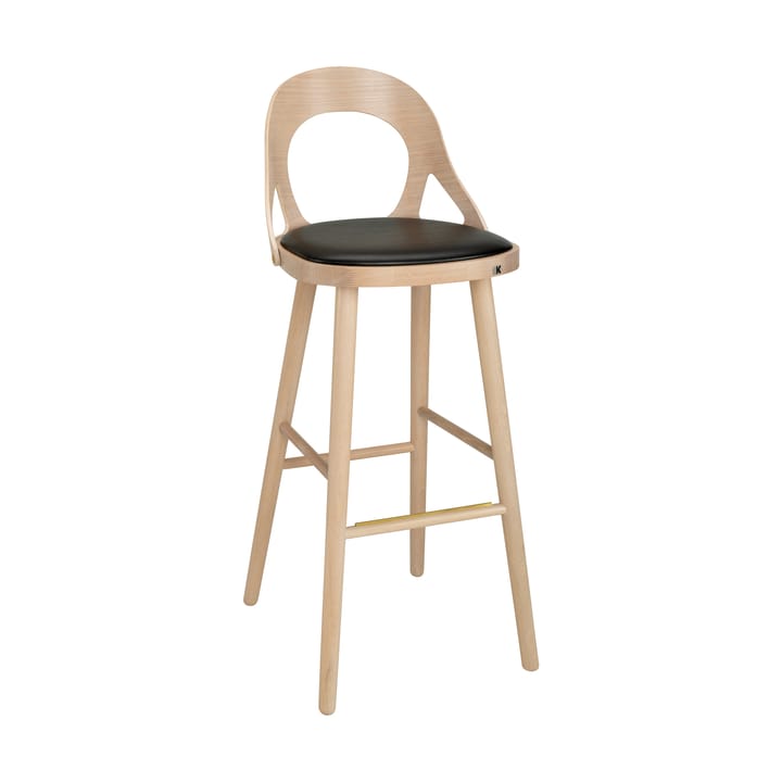 Colibri bar stool 74 cm - Blond stained-black pad - Hans K